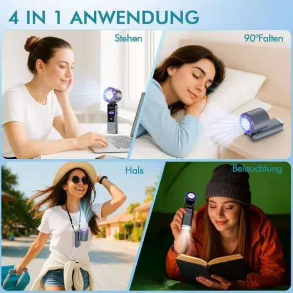 پنکه دستی شارژی با صفحه نمایش دیجیتال مدل K801-7