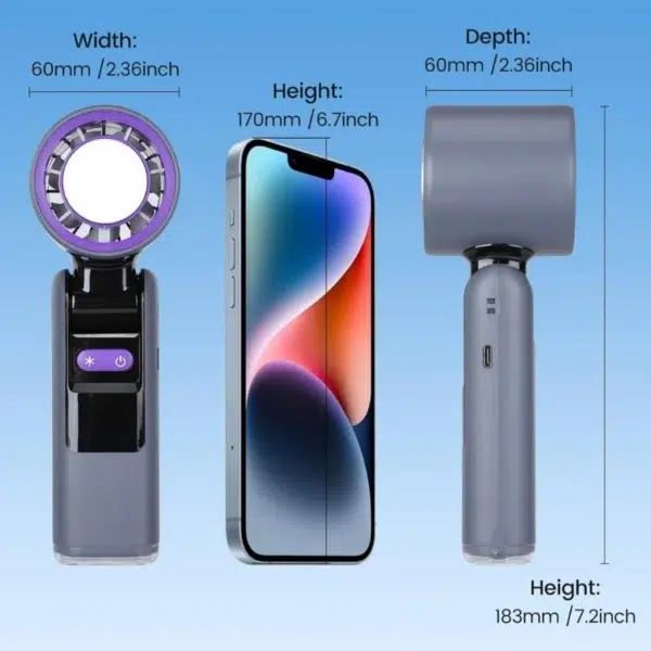 پنکه دستی شارژی با صفحه نمایش دیجیتال مدل K801-10