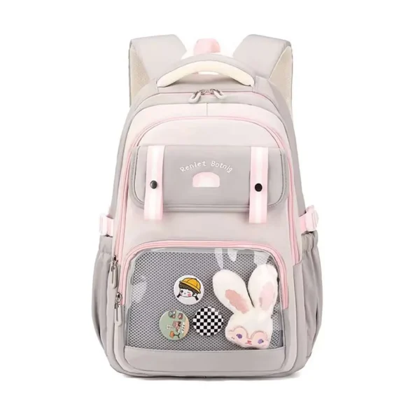 کوله پشتی BunnyBag مدل Renlet botnlg رنگ خاکستری نمای رو به رو