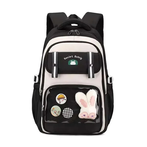 کوله پشتی BunnyBag مدل Renlet botnlg رنگ مشکی نمای رو به رو