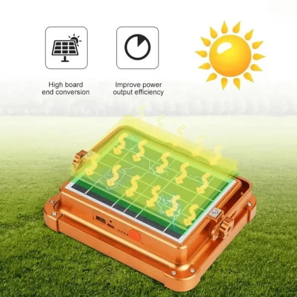پروژکتور شارژی خورشیدی 1200 وات LED با چهار حالت نوردهی - Image 15