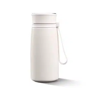 تراول ماگ مینیمال 300ml رنگ سفید نمای رو به رو