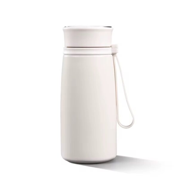 تراول ماگ مینیمال 300ml رنگ سفید نمای رو به رو