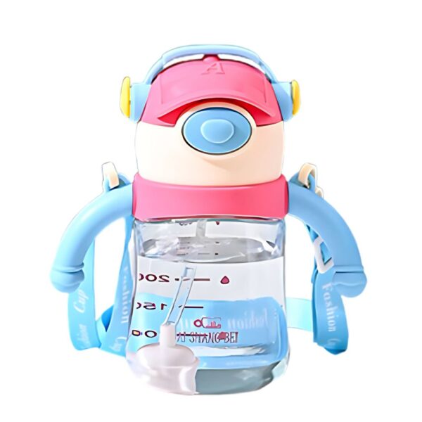 قمقمه کودک بند دار گنجایش 400ML رنگ صورتی