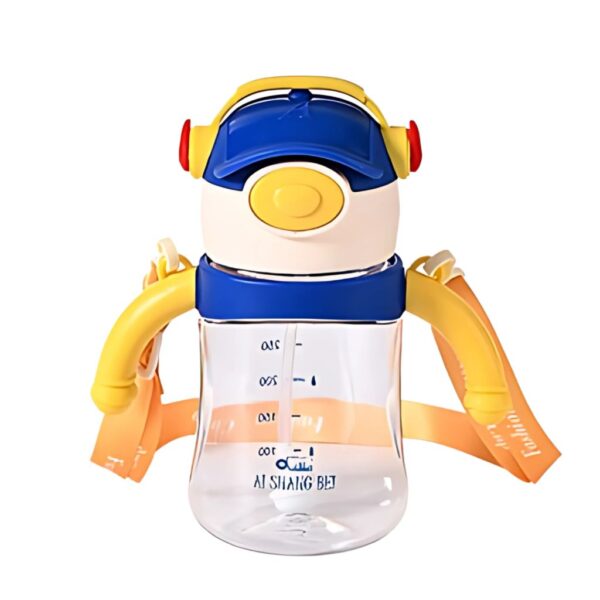 قمقمه کودک بند دار گنجایش 400ML زرد