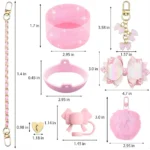 ست کامل اکسسوری ماگ استنلی رنگ صورتی نمای ابعاد