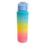 قمقمه اسپرت برند لیو پلاس حجم 800 ml رنگ آبی خردلی سه رنگ آبی زرد صورتی