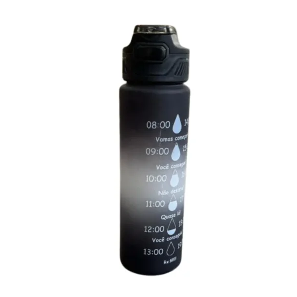 قمقمه اسپرت طرح مات حجم 800Ml مشکی طوسی
