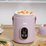 ظرف غذا برقی چند کاره رنگ صورتی نمای داخلی 3