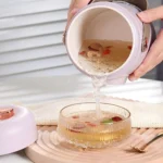 ظرف غذا برقی چند کاره رنگ صورتی نمای داخلی 2