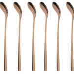 قاشق شربت خوری مدل فلورانس برنزی 6 عدد از کنار