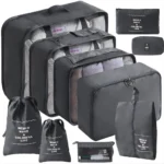 نظم دهنده چمدان سفری مدل 10 تکه رنگ مشکی