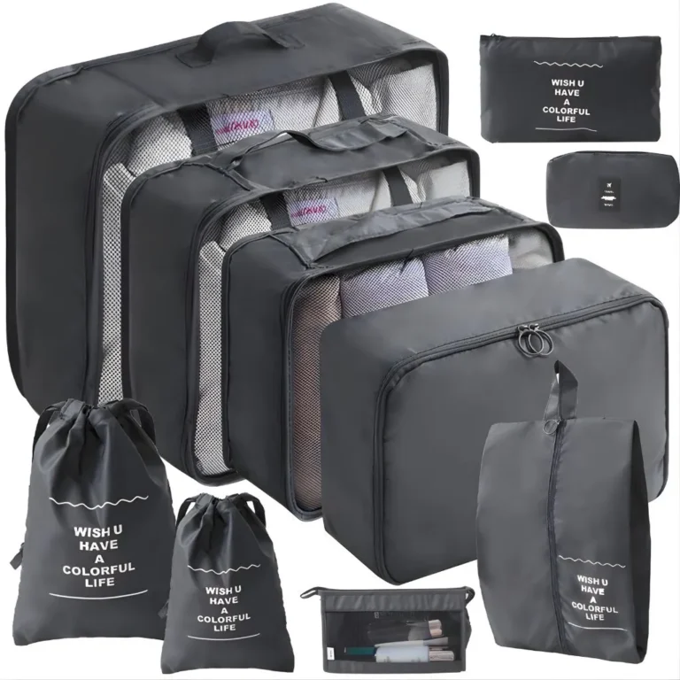 نظم دهنده چمدان سفری مدل 10 تکه رنگ مشکی