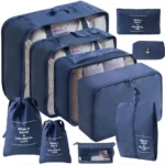 نظم دهنده چمدان سفری مدل 10 تکه رنگ سرمه ای