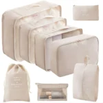 نظم دهنده چمدان مدل 8 تکه رنگ کرم