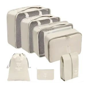 نظم دهنده چمدان مدل 8 تکه رنگ کرم