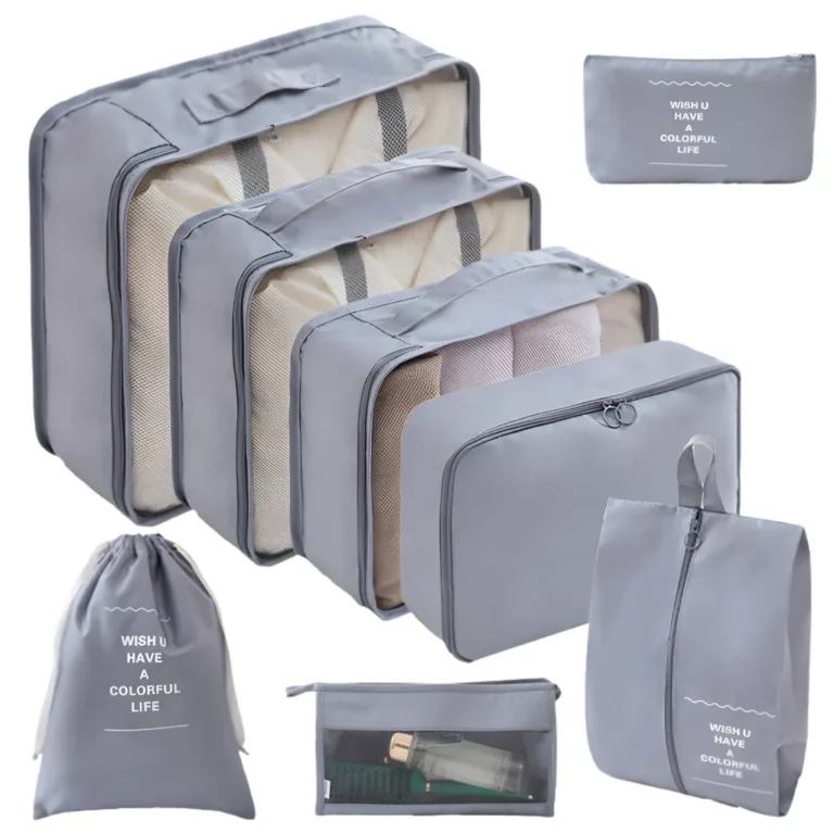 نظم دهنده چمدان مدل 8 تکه رنگ طوسی