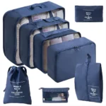 نظم دهنده چمدان مدل 8 تکه رنگ سرمه ای