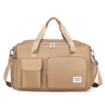 ساک ورزشی و مسافرتی مدل 6 محفظه ای رنگ نسکافه ای 2