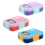 ظرف غذا استیل 2 محفظه ای ساده نمای رنگ بندی