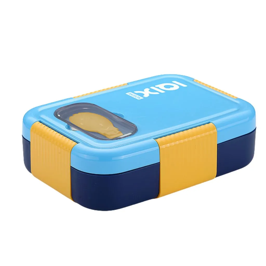 ظرف غذا استیل 2 محفظه ای ساده (4)_5 ظرف غذا استیل 2 محفظه ای ساده رنگ آبی