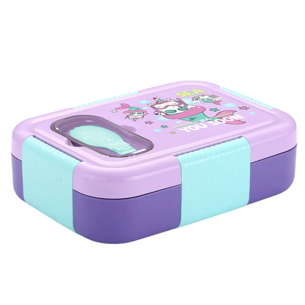 ظرف غذا استیل طرح کارتونی (10)_10 ظرف غذا استیل طرح کارتونی رنگ بنفش