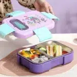 ظرف غذا دو محفظه استیل طرح کارتونی نمای بالا