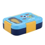 ظرف غذا دو محفظه استیل طرح کارتونی رنگ سرمه ای