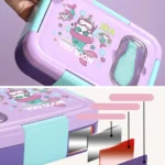 ظرف غذا دو محفظه استیل طرح کارتونی نمای جزئیات