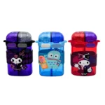 قمقمه دو مخزنه فانتزی طرح کارتونی نمای سه رنگ