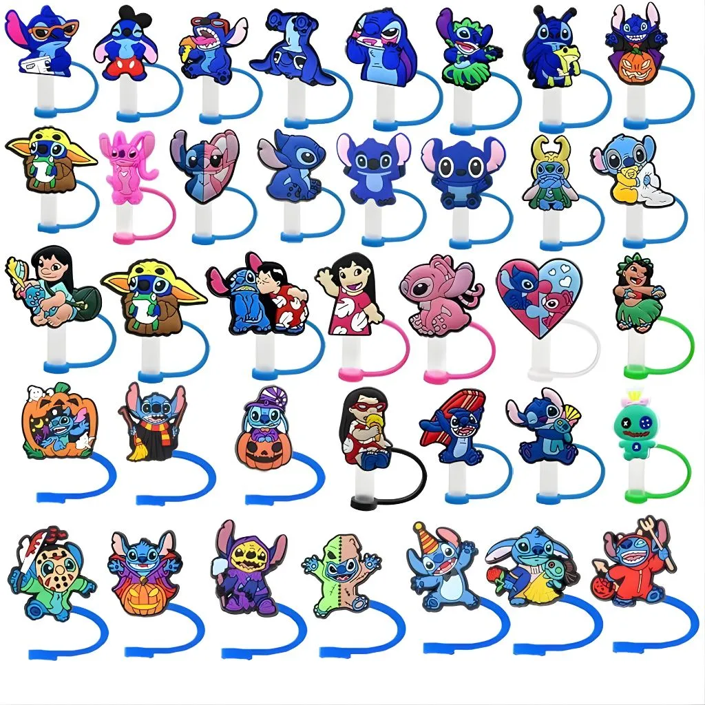 پک 5 عددی سر نی سیلیکونی تامبلر استنلی طرح استیچ نمای 17