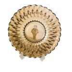 پیش دستی آنتیک شامپاینی طرح جنوا نمای رو به رو