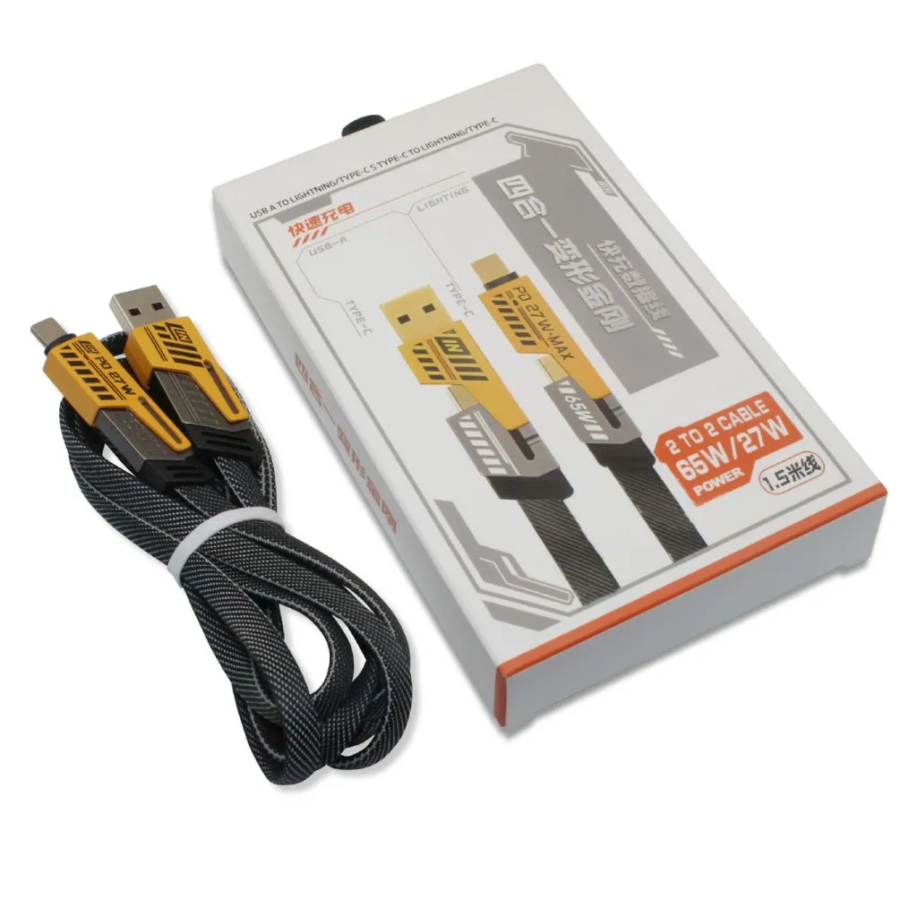 کابل شارژر دو طرفه قابل تبدیل 2 متری