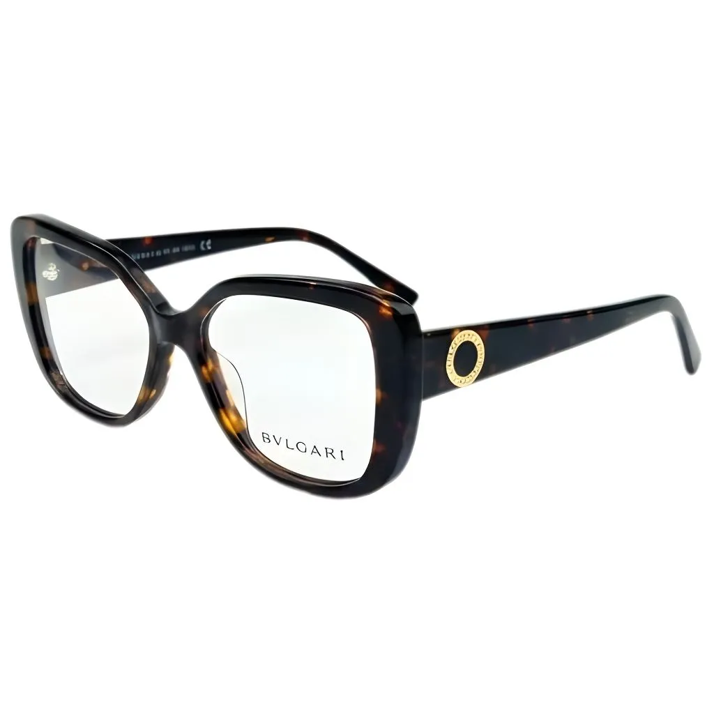 فریم عینک طبی برند BVLGARI زنانه لاکچری (3) فریم عینک طبی برند BVLGARI زنانه لاکچری رنگ لاکپشتی نمای جانبی