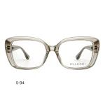 فریم عینک طبی برند BVLGARI زنانه لاکچری رنگ کرم نسکافه ای نمای رو به رو