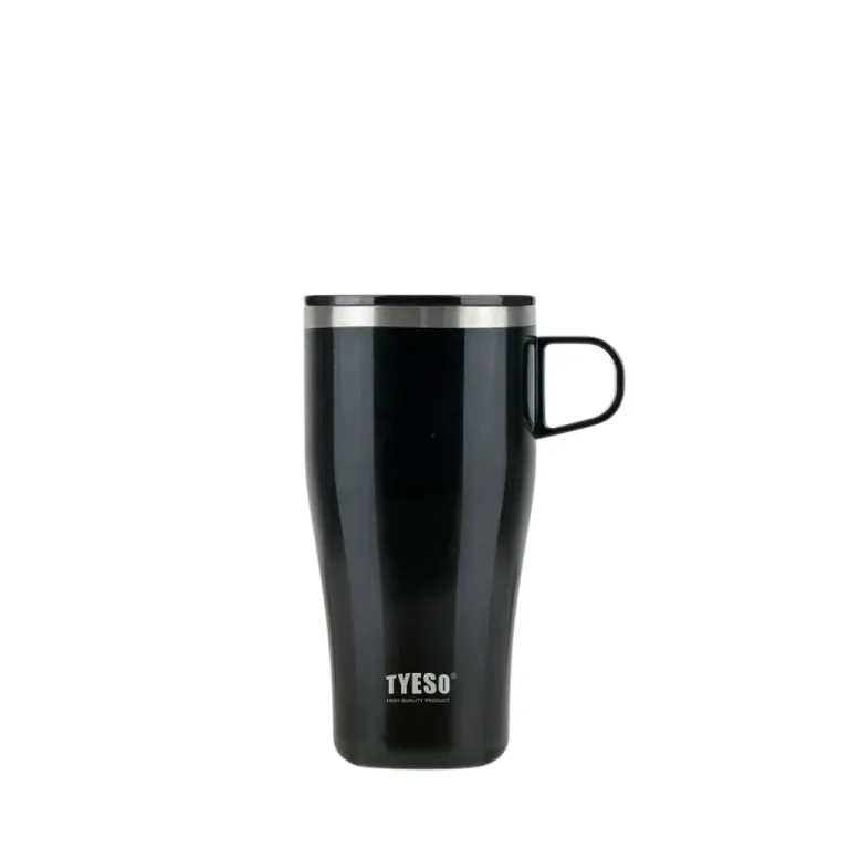 ماگ قهوه استیل دوجداره TYESO درب دار 500ml
