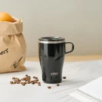 ماگ قهوه استیل دوجداره TYESO درب دار 500ml - Image 12