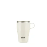 ماگ قهوه استیل دوجداره TYESO درب دار 400ml کرم