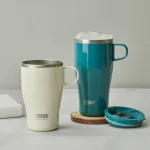 ماگ قهوه استیل دوجداره TYESO درب دار 500ml - Image 7