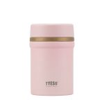 فلاسک غذا استیل TYESO دو جداره 450ml صورتی