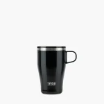 ماگ قهوه استیل دوجداره TYESO درب دار 400ml مشکی