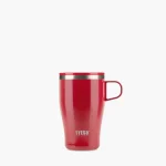 ماگ قهوه استیل دوجداره TYESO درب دار 400ml قرمز