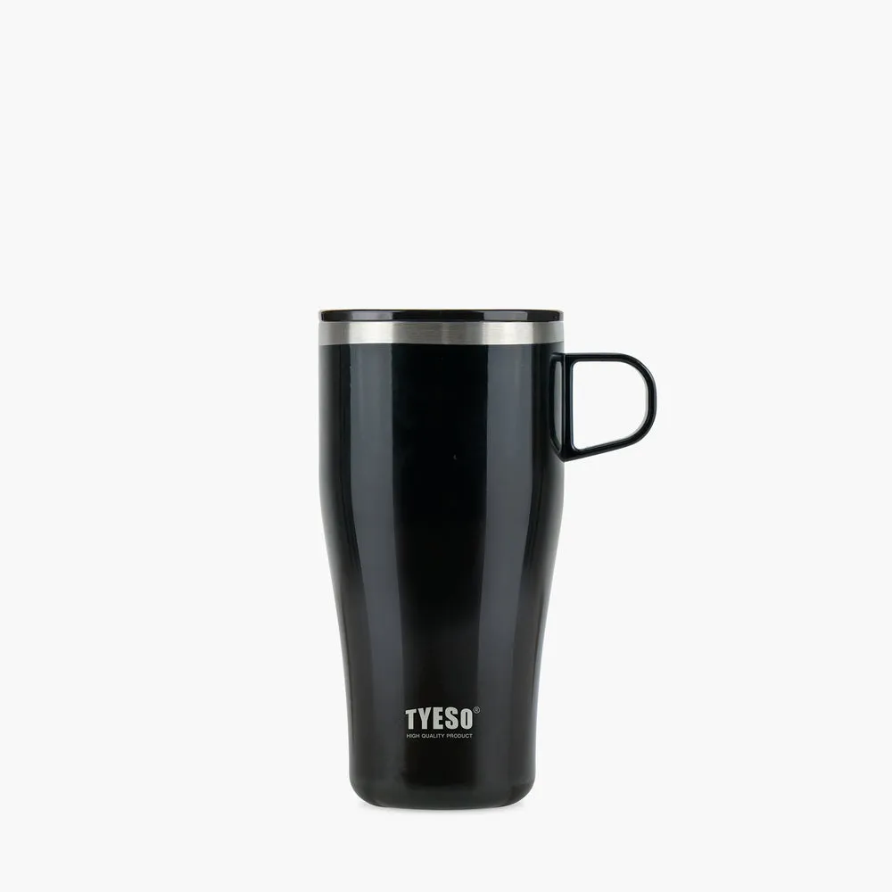 ماگ قهوه استیل دوجداره TYESO درب دار 500ml مشکی