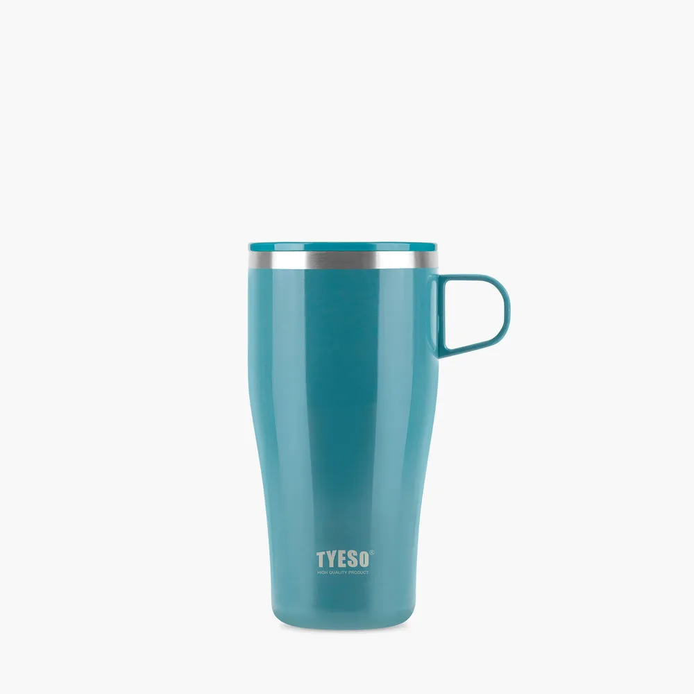 ماگ قهوه استیل دوجداره TYESO درب دار 500ml آبی