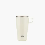 ماگ قهوه استیل دوجداره TYESO درب دار 500ml کرم