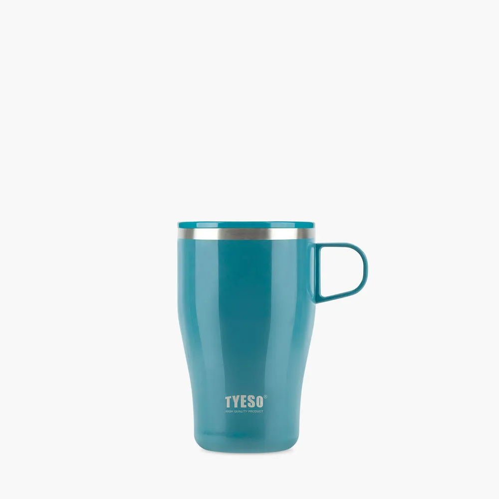 ماگ قهوه استیل دوجداره TYESO درب دار 400ml آبی