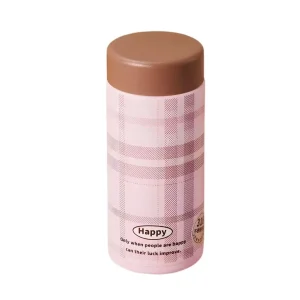 مینی فلاسک استیل Diyi طرح Happy گنجایش 200ml نمای رو به رو