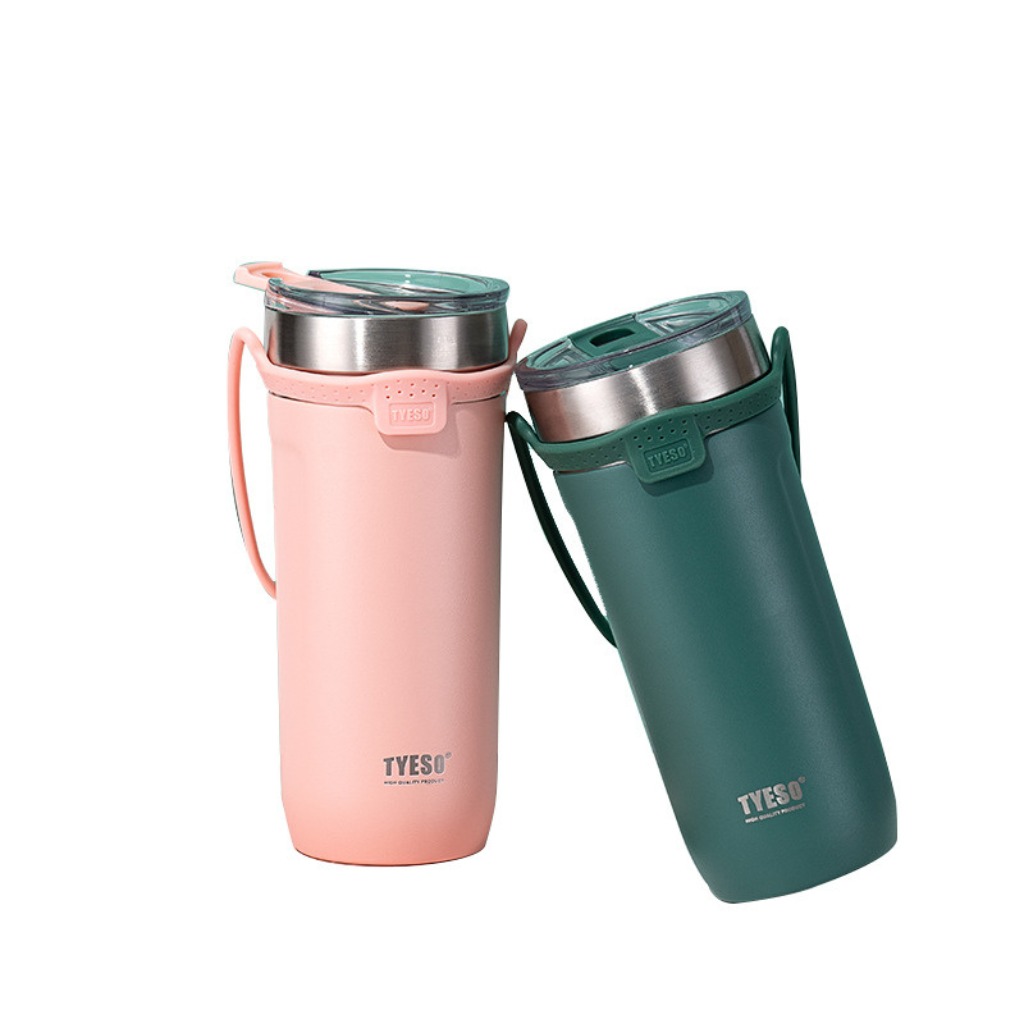 تراول ماگ استیل برند tyeso درب شفاف 710ML