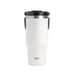 تراول ماگ استیل دو حالته تایسو 1050ML دسته دار نمای رو به رو رنگ سفید