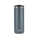 تراول ماگ استیل دوجداره تایسو 750ML نمای رو به رو رنگ طوسی تیره